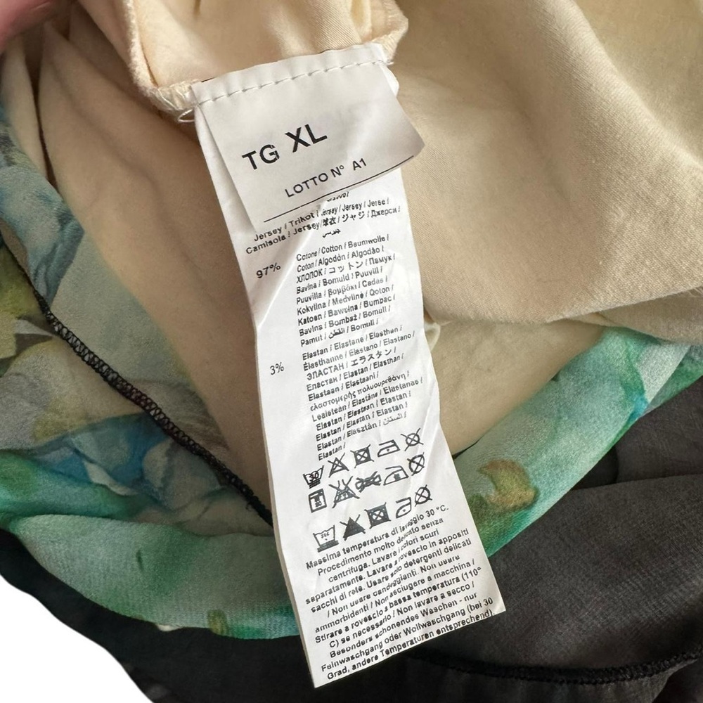 Y2K whimsygoth euro floral tie dye long sleeve baby doll dress Elisa cavaletti - Picture 8 of 8